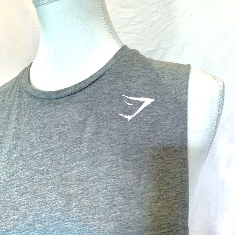 Heather Grey Oversized‎ Exercise Tank Top Women Size Small Gymshark